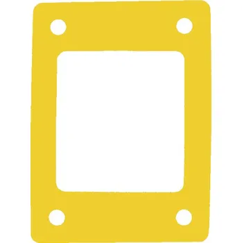 Plovací deska Plavecký ponton s hranatým otvorem uprostřed 950x700x38mm, žlutá