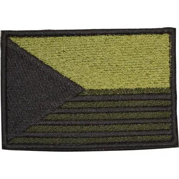 Nášivka Nášivka VLAJKA ČR PRUHY vodorovné velcro 7,5 x 5,5 cm ZELENÁ