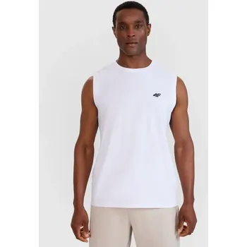 Pánské tílko Pánské tílko 4F 4FWMM00TSLEM125 WHITE L
