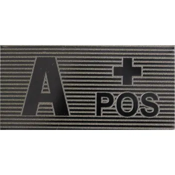 Nášivka DIRECT ACTION® Nášivka IR krevní skupina VELCRO A POS ČERNO/ZELENÁ