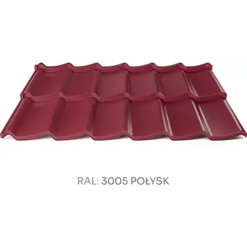 plechová krytina Hornval modulová plechová střešní krytina H7 š. 1211 0,5 mm PE lesk červená 1m2