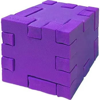 Hlavolam Hlavolam KOSTKA - fialová (80x80x15mm), fialová