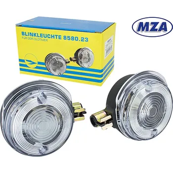 Osvětlení pro motocykl Sada předních blinkrů Simson S51 - čiré - MZA