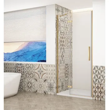 Sprchové dveře TRINITY GOLD MATT sprchové dveře do niky 900mm, čiré sklo, levé