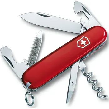 Multifunkční nůž VICTORINOX Nůž kapesní SPORTSMAN 84mm ČERVENÝ s kroužkem