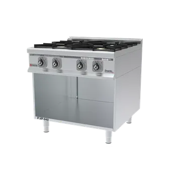 Sporák GastroHaal P.VP-940 Plynový sporák s podstavcem - vařidlo, 4x hořáky (Practic, Plynový 4 hořákový sporák - vařidlo s podstavcem - P.VP-940)