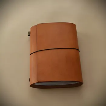 Zápisník Kožený zápisník trojdílný odstín dub