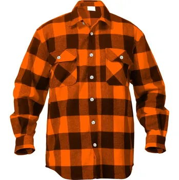 Košile dřevorubecká FLANNEL kostkovaná ORANŽOVÁ Košile dřevorubecká FLANNEL kostkovaná ORANŽOVÁ vel. M