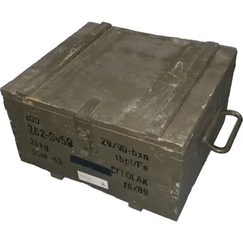 Úložný box Armáda ČR Bedna dřevěná od munice AČR 35x31x18 cm použitá II. jakost