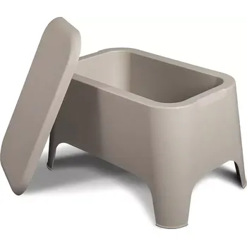 Zahradní stůl PETRA plastový stůl+box - šedá - SLEVA 3% s kodem radost25