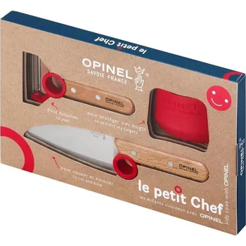 Kuchyňský nůž OPINEL Set kuchařský LE PETIT CHEF dětský ČERVENÝ