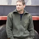 Svetr vlněný dlouhý zip s kapsou ZELENÝ Svetr vlněný dlouhý zip s kapsou ZELENÝ vel. 56