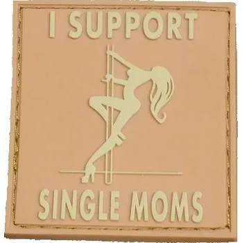 Nášivka JACKETS TO GO Nášivka I SUPPORT SINGLE MOMS plast velcro DESERT