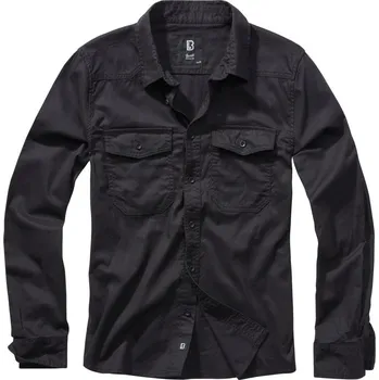 Pánská košile Košile FLANELOVÁ dlouhý rukáv ČERNÁ Košile FLANELOVÁ dlouhý rukáv ČERNÁ vel. 6XL