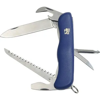 Sebeobrana MIKOV Nůž 6/BK zavírací s pojistkou NEREZ střenka PLAST MODRÝ