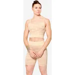 DOMYOS Dámský fitness Crop top M BÉŽOVÁ|KAŠTANOVÁ
