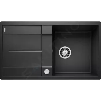 Granitový dřez Blanco Metra 5 Silgranitový dřez, 850x490 mm, s ovládáním odtoku, černá, 525921