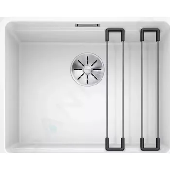 Granitový dřez Blanco Etagon 500 Silgranitový dřez, 527x427 mm, s pojezdy, bílá, 526346