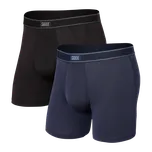 Set pánských boxerek Saxx Daytripper Boxer Brief Fly 2Pk Black/City Blue Heather S