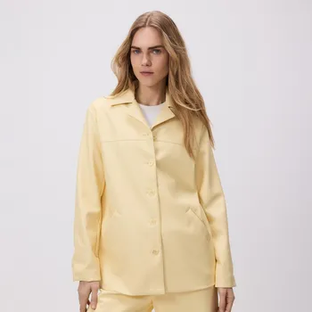 Reserved - Bunda s umělé kůže - světle žlutá - 484EN-10X - 484EN-10X-XS
