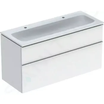 Koupelnový nábytek Geberit iCon Skříňka s dvojumyvadlem, 120x63x48 cm, KeraTect, lesklá bílá, 502.334.01.2