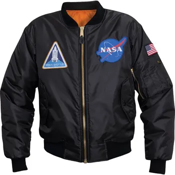 Bunda MA1 FLIGHT NASA ČERNÁ Bunda MA1 FLIGHT NASA ČERNÁ vel. XXL