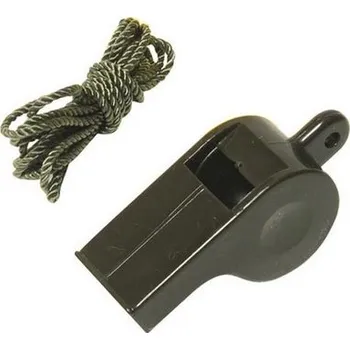 MIL-TEC® Píšťalka US plastová se šňůrkou ZELENÁ