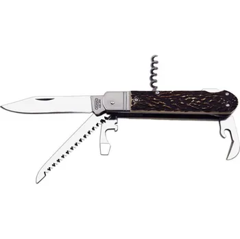 Sebeobrana MIKOV Nůž zavírací 5V s imitací parohu NEREZ s pojistkou střenka PLAST