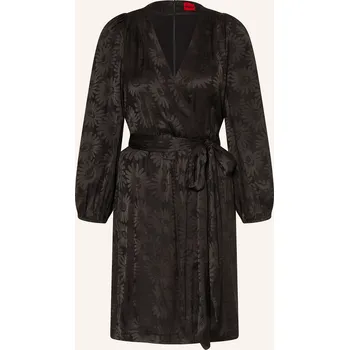Dámské šaty Hugo Dámské Saténové Šaty Kaleli, černá, 42