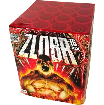 Zábavní pyrotechnika Kompaktní ohňostroj ZLOBR 16 ran 30mm