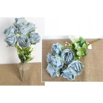 umělá květina 77 růží v kytici, 43 cm, 7 stonků KMA-2444D