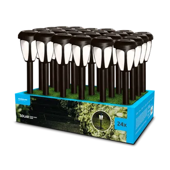 Dekorativní svítidlo Svítidlo solární ML-GS009 LED zahradní zápich Lucerna 39cm, černé