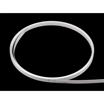 Kostice kovová plochá v metráži šíře 6; 8; 12 mm, barva 3 (12 mm) bílá