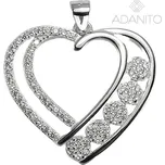 Stříbrný přívěsek srdce se zirkony