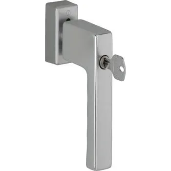 Okenní klika HOPPE okenní klika TOULON zamykatelná SecuForte čtyřhran 7x32-42mm, stříbrná
