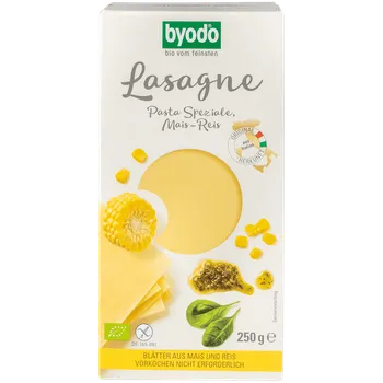 Bio plátky na Lasagne bezlepkové rýže, kukuřice 250g, Byodo