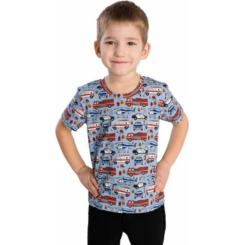 Chlapecké tričko Chlapecké tričko Betty mode vel. 92-128 záchranáři světle modré