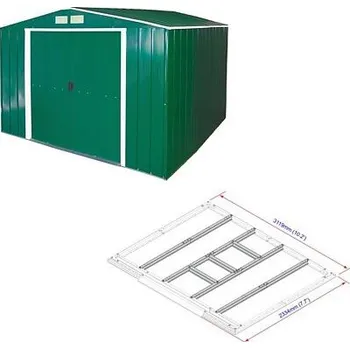 Zahradní domek DURAMAX Colossus Eco Zahradní domek 7,8 m² + podlahové profily, zelený DURAMAX 60261+57202