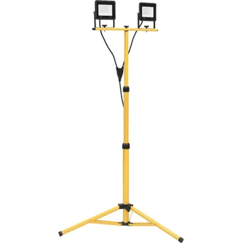 LED reflektor se stojanem 2 x 30 W studené bílé světlo Černý 149660