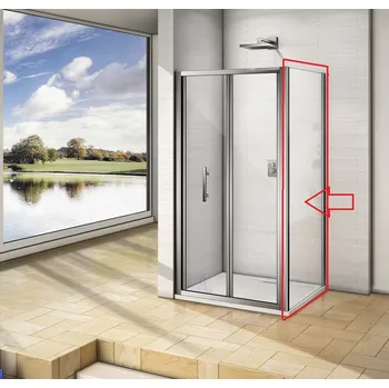 Pevná boční stěna pro dveře Taurus a Vario F1 90x195 - sklo čiré H K