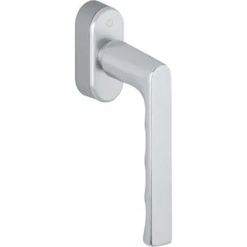 HOPPE okenní klika HAMBURG SecuForte, čtyřhran 32-42mm, 90°, F1 stříbrná přír.