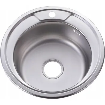 Granitový dřez Erga HD, 1-komorový ocelový dřez 490x490x180 mm, ERG-MLS-HD490D