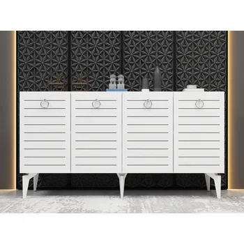 Komoda GOLOVIN čtyřdveřová komoda, bílá