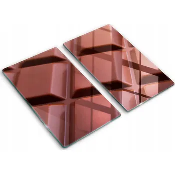 Kuchyňské prkénko Dekorativní skleněné kuchyňské desky na krájení 2x30x52 cm Kostky čokolády