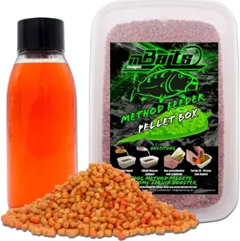 Method Feeder Pelletový Box Ananas (500g feeder peletek+100ml booster)