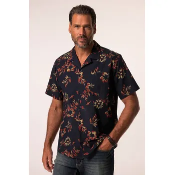 Pánská košile JP1880, Plus size Košile JP1880, krátké rukávy, seersucker, Cuba límeček, Cuba střih, do 8XL pro plnoštíhlé nadměrná velikost, 837226770-1452, modrý, 3XL, Plus size oblečení, Oblečení pro vysoké muže, Nadměrné velikosti, Oblečení pro plnoštíhlé.