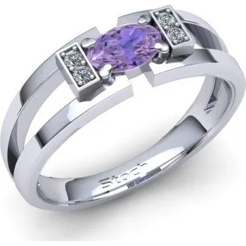 Prsten dámský prsten s Tanzanitem PDAU18001 Materiál: Červené zlato 14kt, Velikost: 76