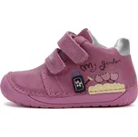 Dětské celoroční boty S070-51253 Dark pink / růžová s tulipány, D.D.Step Velikost: 24