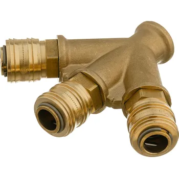 Příslušenství ke kompresoru InAirCom vzduchová roztrojka mosazná s rychlospojkami, G3/8" i