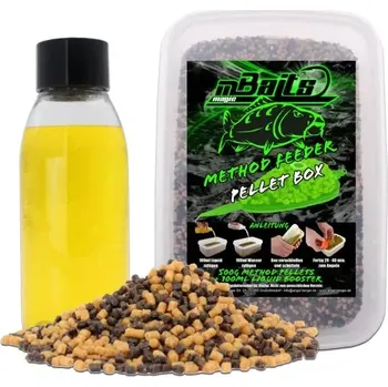 Method Feeder Peletový Box Banán (500g feeder peletek+ 100ml booster)